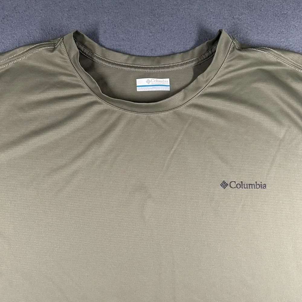 Columbia Omni-Wick Shirt Mens 3XL Green Short Sleeve Crewneck Athletic Tee‎ Top